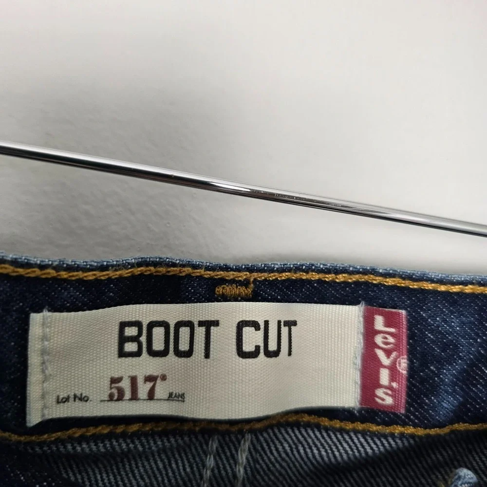 Levis 517 Mens Weekend Americana Classic Bootcut Jeans 38x32 Blue Heritage Denim